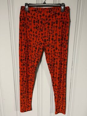 Rare Vintage LulaRoe Leggings with Black Key Pattern sz T/C